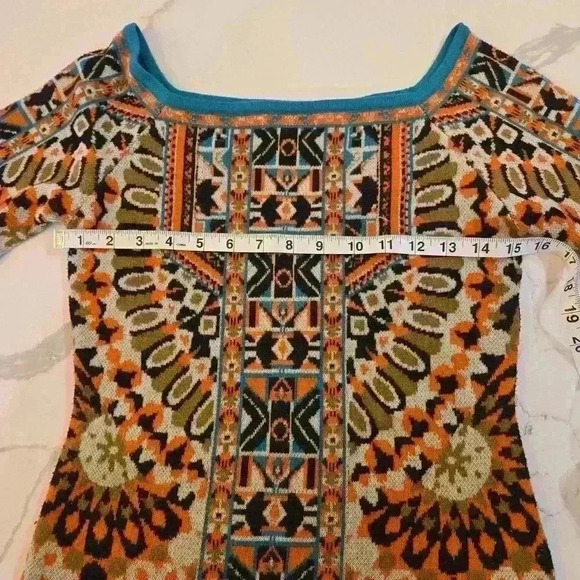 Flying Tomato Knit Stretch Dress Cream Black Size Medium - Picture 8 of 13